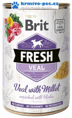 Brit Fresh konzerva Veal with Millet 400g