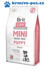 Brit Care Dog Mini Grain Free Puppy Lamb 7kg + pamlsek masová tyčinka