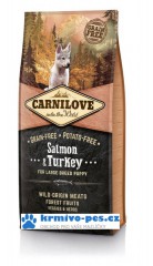 Carnilove Dog Salmon & Turkey for LB Puppies NEW 12kg + DOPRAVA ZDARMA