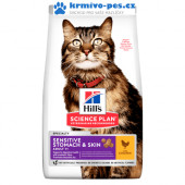 Hill's Feline Adult Sensitive Stomach & Skin Chicken 1,5 kg NOVÝ