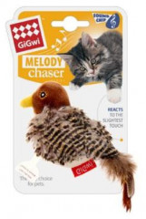 Hračka kočka GiGwi Melody Chaser Ptáček se zvukovým čipem