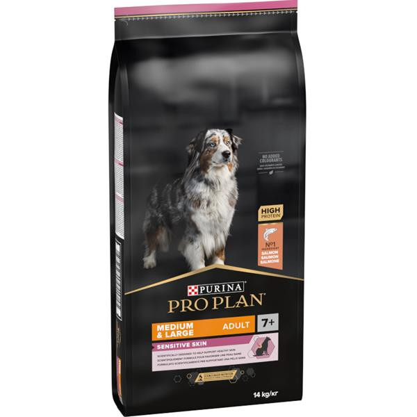 ProPlan Dog Adult 7+ Medium&Large Sens.Skin 14kg