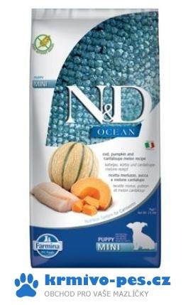 N&D OCEAN DOG Puppy Mini Codfish & Pumpkin&Melon 2,5kg