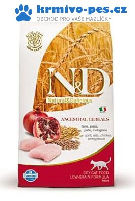 N&D Low Grain CAT Adult Chicken & Pomegranate 300g