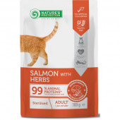 Nature's Protection Cat kapsička Sterilised Salmon and Herbs 100g