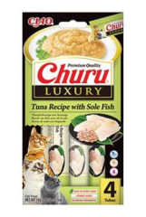 Inaba Churu Cat Luxury Tuna Recipe with Sole Fish 4x14g
