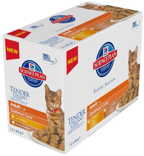 Hill's Science Plan Feline Adult kapsička Chicken+Turkey 12x85 g