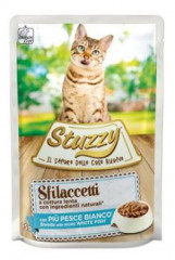 Stuzzy Cat kapsa Adult s bílou rybou 85g