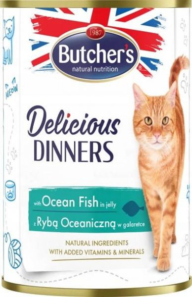 Butcher's Cat Delicious moř.ryby v želé konz. 400g