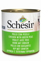 Schesir Dog konzerva Adult kuře/hrášek 285g