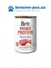 Brit Dog konzerva Mono Protein Beef & Brown Rice 400g