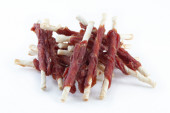 WANT Dog poch. Dry Duck Wrap Rawhide Stick 100g