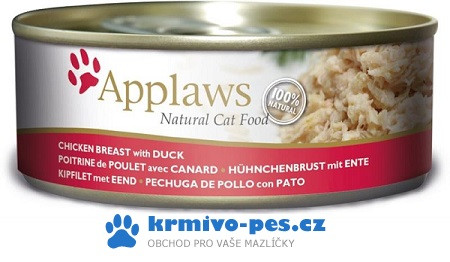 Applaws Cat konz. kuřecí prsa a kachna 156 g