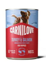 Carnilove Dog Can Paté Turkey & Salmon Puppies 400g