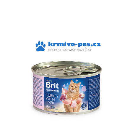 Brit Premium Cat by Nature konz Turkey&Liver 200g