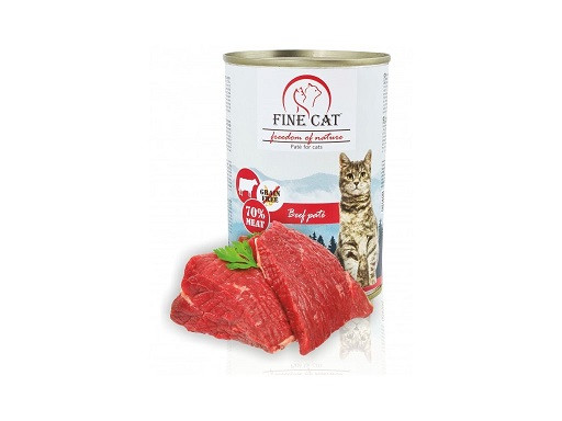 Fine Cat FoN pro kočky hovězí 70% masa Paté 400 g