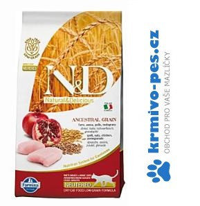 N&D Low Grain CAT Neutered Chicken & Pomegranate 5kg