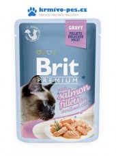 Brit Premium Cat Delicate salmon Fillets in Gravy for Sterilised 85g