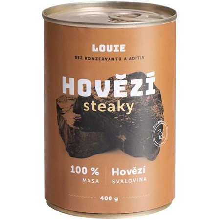 Louie konz. pro psy hovězí steaky 400 g
