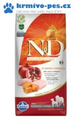 N&D GF Pumpkin DOG Adult M/L Chicken&Pomegranate 12kg + doprava zdarma