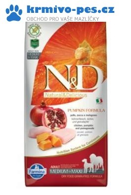 N&D GF Pumpkin DOG Adult M/L Chicken&Pomegranate 12kg