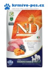 N&D Pumpkin DOG Adult Medium/Large Lamb & Blueberry 2,5kg