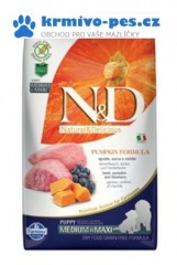 N&D Pumpkin DOG Puppy M/L Lamb & Blueberry 2,5kg