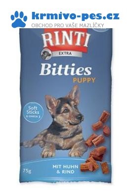 Rinti Dog pochoutka Extra Bits Puppy kuře+hovězí 75g