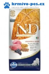 N&D LG DOG Puppy M/L Lamb & Blueberry 12kg