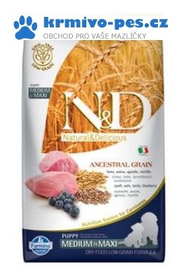 N&D LG DOG Puppy M/L Lamb & Blueberry 2,5kg