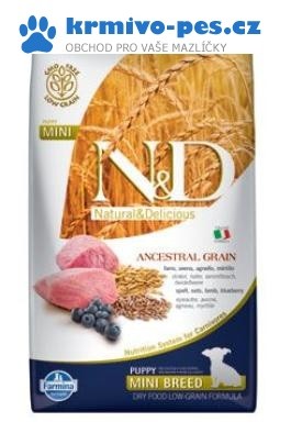 N&D LG DOG Puppy Mini Lamb & Blueberry 2,5kg