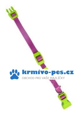 Obojek nylon CLUB C 32cmx10mm světle fialový