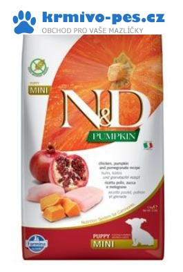 N&D Pumpkin DOG Puppy Mini Chicken & Pomegranate 800g