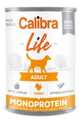 Calibra Dog Life konzerva Adult Turkey with apples 400g