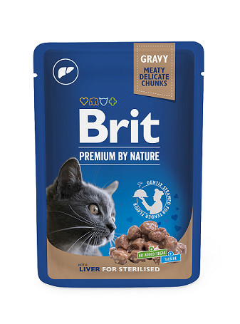 Brit Premium Cat kapsa Liver for Sterilised 100g