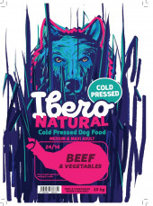 Ibero COLD PRESSED dog adult MEDIUM/LARGE BEEF 12kg + 3kg zdarma + doprava zdarma