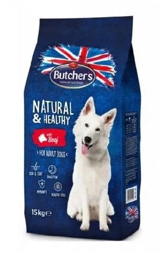 Butcher's Dog Natural&Healthy Dry s hovězím masem 15kg