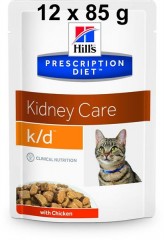 Hill's Prescription Diet Feline K/D kapsička Chicken 12 x 85 g