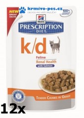 Hill's Prescription Diet Feline K/D kapsička Salmon 12 x 85 g