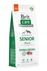 Brit Care Dog Hypoallergenic Senior lamb 12kg + dentální pamlsek kachní lízátko