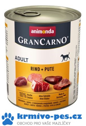 Animonda GRANCARNO konz. ADULT hovězí/krůta 800g