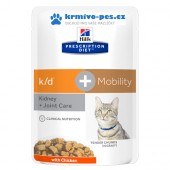 Hill's Prescription Diet Feline K/D + Mobility kapsičky 12 x 85g