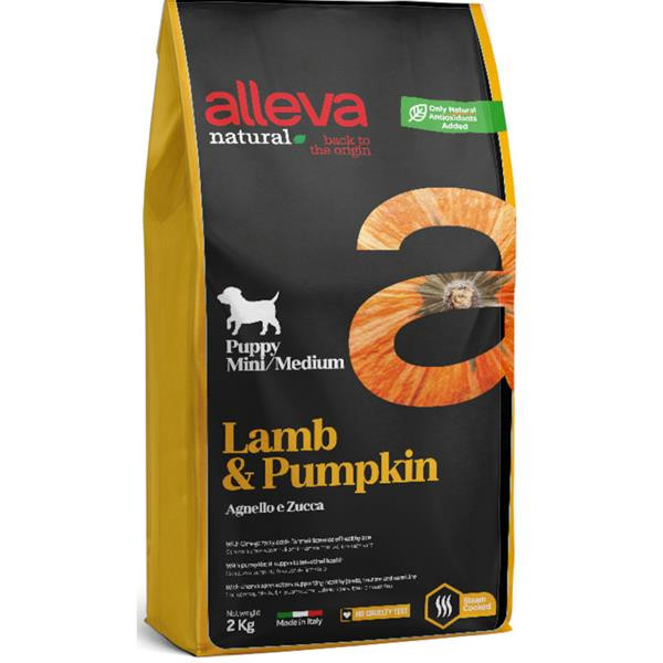 Alleva Natural Puppy All breeds Lamb and Pumpkin 2 kg