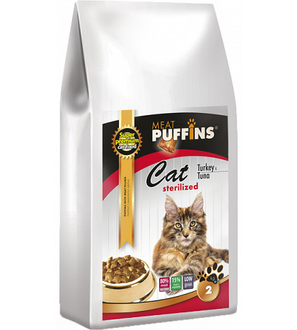 Puffins Cat Sterilised Turkey&Tuna 10kg