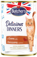 Butcher's Cat Delicious jelení maso v želé konzerva 400g