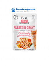 Brit Care Cat Fillets in Gravy Turkey&Salmon 85g