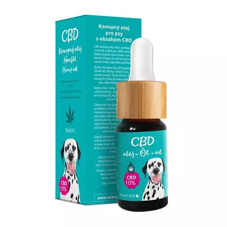 CBD olej pro zvířata 10%, 10 ml - střední pes