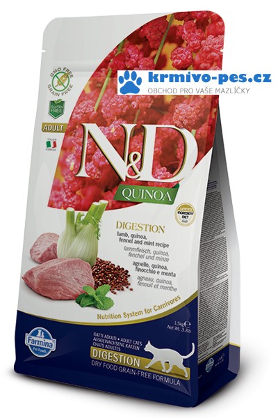 N&D GF Quinoa CAT Digestion Lamb & Fennel 300g