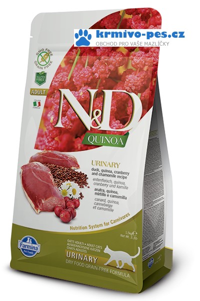 N&D GF Quinoa CAT Urinary Duck & Cranberry 300g