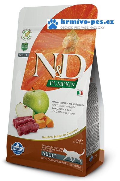 N&D GF Pumpkin CAT Venison & Apple 300g